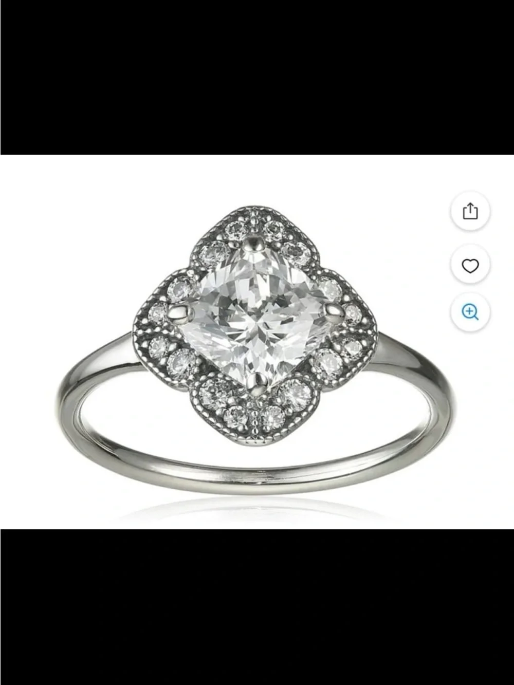 Pandora Crystallized Floral Fancy Ring 190966CZ, Size 7 verified at store